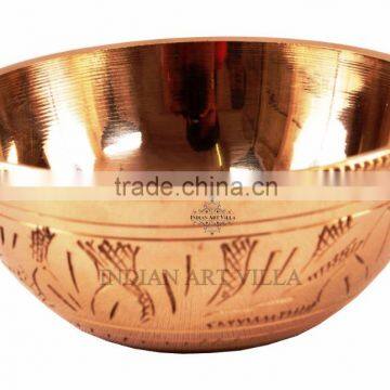 IndianArtVilla Handmade Designer Round Bottom Bowl 100 ML - Serving Decorative Tableware Home Hotel Restaurant Gift Item