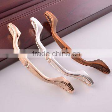 Gold Silver Coffee Base Pantry Mini Drawer Pulls Shiny Crystal Cupboard Handle photo-5