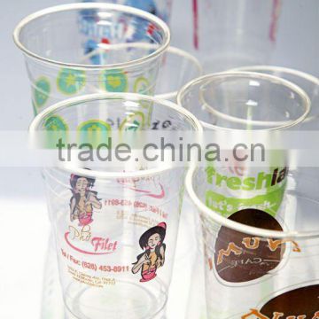 PET disposable cup with printing