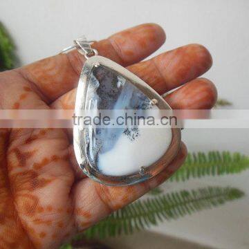 falak gems Artisan pendant dendrite opal-Gemstone pendant