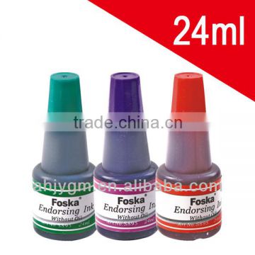 Hot Sale Colorful 24ml Stamp Endorsing Ink.