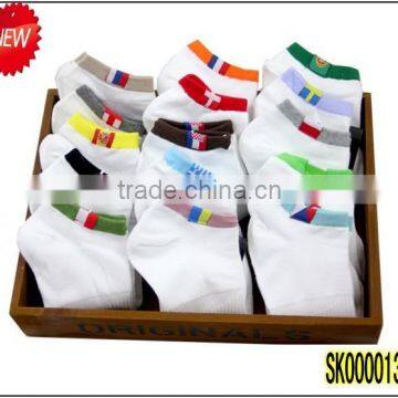 White Cotton Man's Sweat-Absorbent World Cup Socks , Super Quality Popular Sweat-Absorbent World Cup Socks