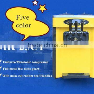 color painted table top soft ice cream machine /five colors soft ice cream machine manufacturer