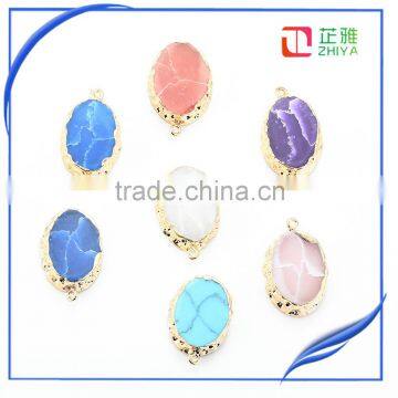 2016 Hot sale express ali jewelry colorful druzy crystal stone necklace pendant