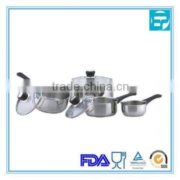 7pcs Stainless Steel Cookware Set with bakelite handle