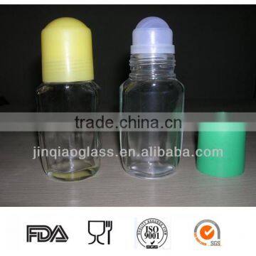 50ml clear glass roll on deodorant bottle