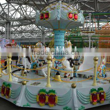 Swing Rotating Rides Mini Carousel Horses Amusement Park Carousel photo-5