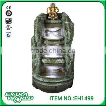 Resin Garden Ganesh Three Layer Waterfall Fountain
