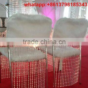 romantic wedding banquet crystal hanging drill dinning table set with chairs