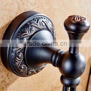 2016 Bathroom Accessory With Brass Black Archaize Carved Single Robe Hook . photo-6