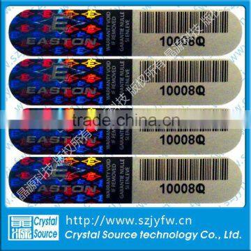 one-off anti-counterfeit barcode label