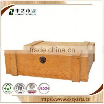hot sale high quality stand Unique designed facny natural wood 12 bottle wooden wine box