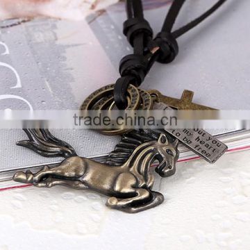 2015 wholesale Leather accessories mens leather necklace N0021 latest necklace designs