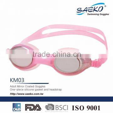 KM03 - Woman Sport High Quality Beautiful Mirrored Lens Swimming Goggles
