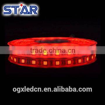 Red Color Drip glue waterproof IP65 60led/m 72w 12v 5050 SMD Flexible LED Tape Light 5meter/roll