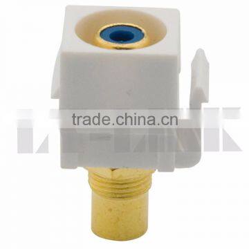 Keystone RCA Connector With Blue Inner Color photo-2