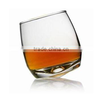 Transparent plastic stemless wine cup