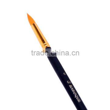 Cheap Price Art Supplier Free Sample 6Pcs Artist Painting Brushes Long Handle Round Nylon Hair Watercolor Paint Brush Set