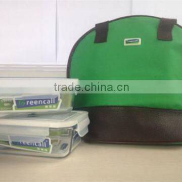 2 pcs microwave safe grade kitchen glass food storage container set