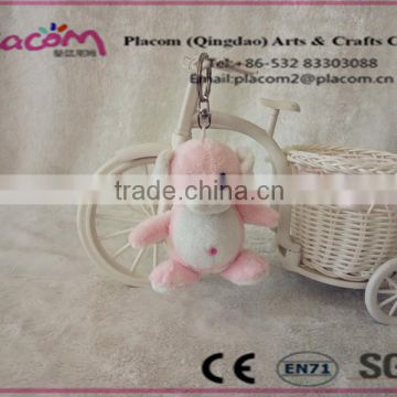 New design Lovely Fashion Customize High quality promotional gifts and toys Wholesale Plush keychains pink pig