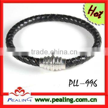 Personalized handmade leather braid bangles