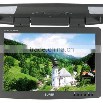 15.4 inch Ultra-thin TFT-LED Roof Mount Flip Down Monitor