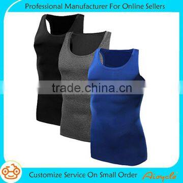 Men's 3 Pack Athletic Compression Under Base Layer Sport Tank Top