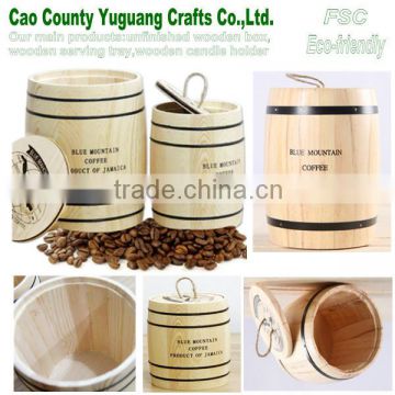 wooden barrel,wood coffee bean barrel,wood barrel with lid