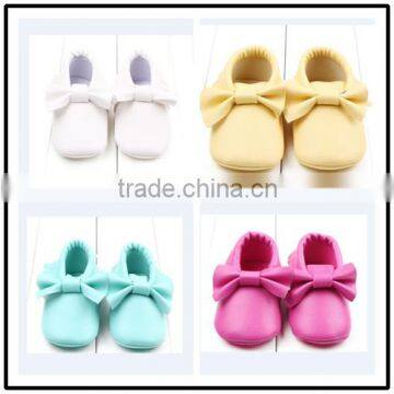 Handmade soft bottom fashion tassels baby moccasin newborn babies shoes 14-colors PU leather prewalkers boots baby walkers