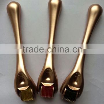 golden handle with purple roller 540 needles derma roller/dermaroller/skin roller/beauty roller