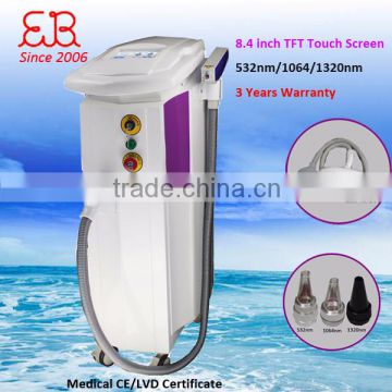 Medical CE Certified Q-switched 1064nm 532nm 1320nm Nd Yag Laser Tattoo Removal