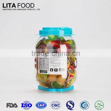 China Wholesale Snacks!100pcs Assorted Mini Cup Jelly Candy in Cute Animal Jar
