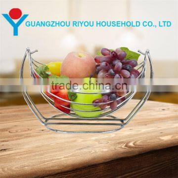 Fctory supplier Metal wire Fruit basket with net cover