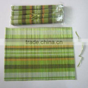 Bamboo table mat, fresh green colored from Vietnam