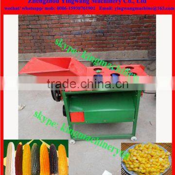 combined corn peeling and threshing machine