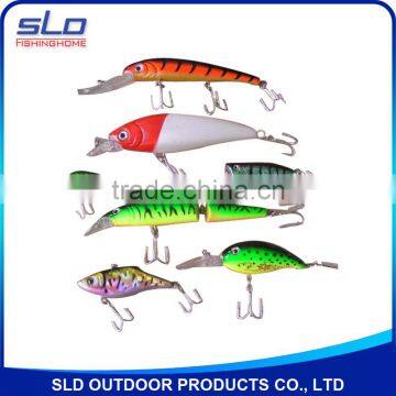 7 pics fishing hard lure bait kit in storage plastic box