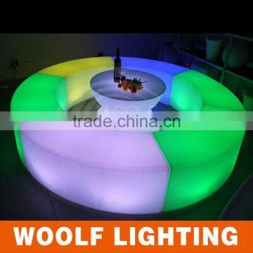 Three Seat Connection Curve Chair LED Lighting Long Bench photo-4