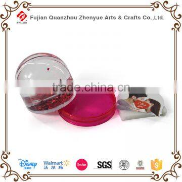 Plastic photo snow globe kit