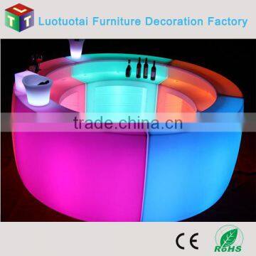Manufacturer L175*W76.5*H115CM PE LED Round Bar Counter With Remote Control 16 Mix Changeable Colors LTT-BC11 photo-6