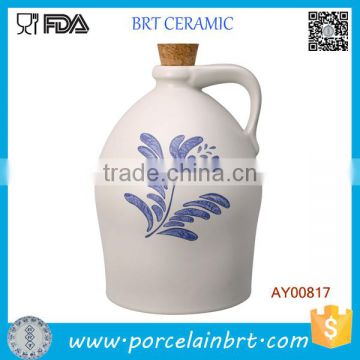 Original design ceramic jug with cork