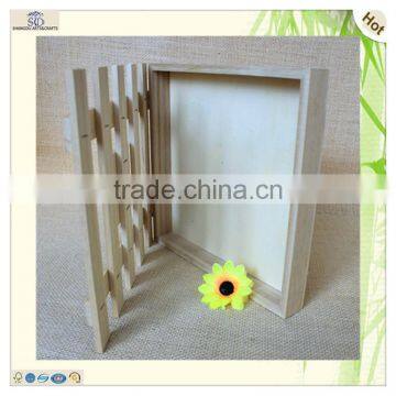 Natural Small Square Window Chocolate Wood Shadow Boxes photo-6