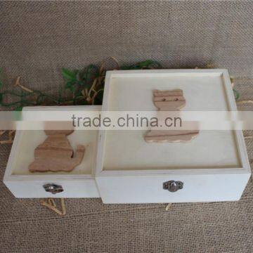 Square Unfinished Decor Wooden Toy Box Wholesale photo-5