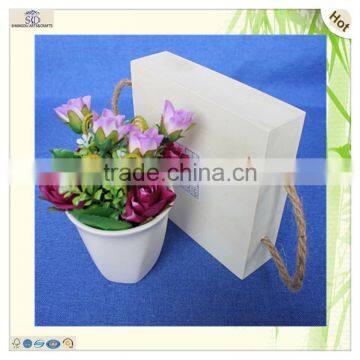 Hotel Restaurant Unfinished Mini Euro Square Wooden Pallet Tray photo-6