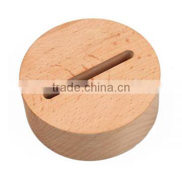 3D Wooden Lamp Base Wooden Material Customized Desk Lamp Real Natural Wooden Bases photo-2