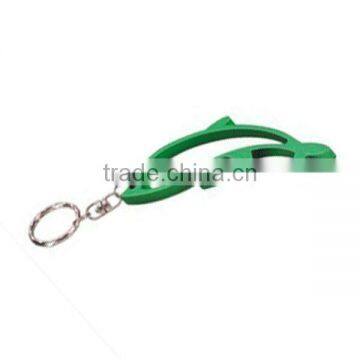 Dolphin shape split key ring aluminum bottle opener