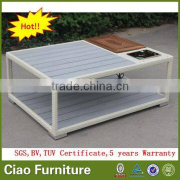 Modern Garden Coffee Shop Furniture Rattan Table and Chair Set photo-3