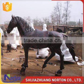 outdoor lifelike life size fiberglass chinese horse sculpture NTRS653S