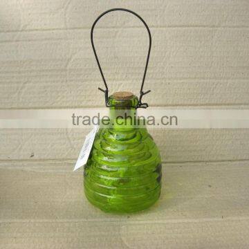 3 Sizes Colored Glass Wasp Trap Hanging Glass Bee Catcher, Glass Pest Catcher photo-5