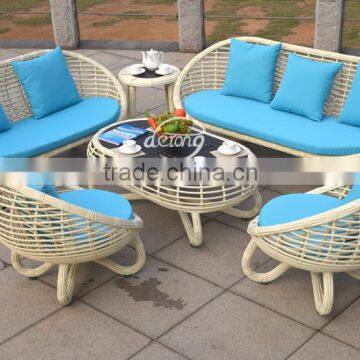 2016 Luxury outdoor furniture garden use PE rattan/wicker sofa set(6pcs)