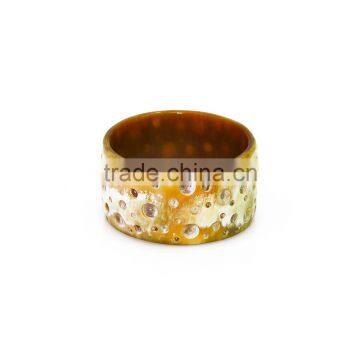 Horn Napkin Ring, Amber Color, Table Decoration, Round Shape, 100% Handmade in Vietnam photo-2